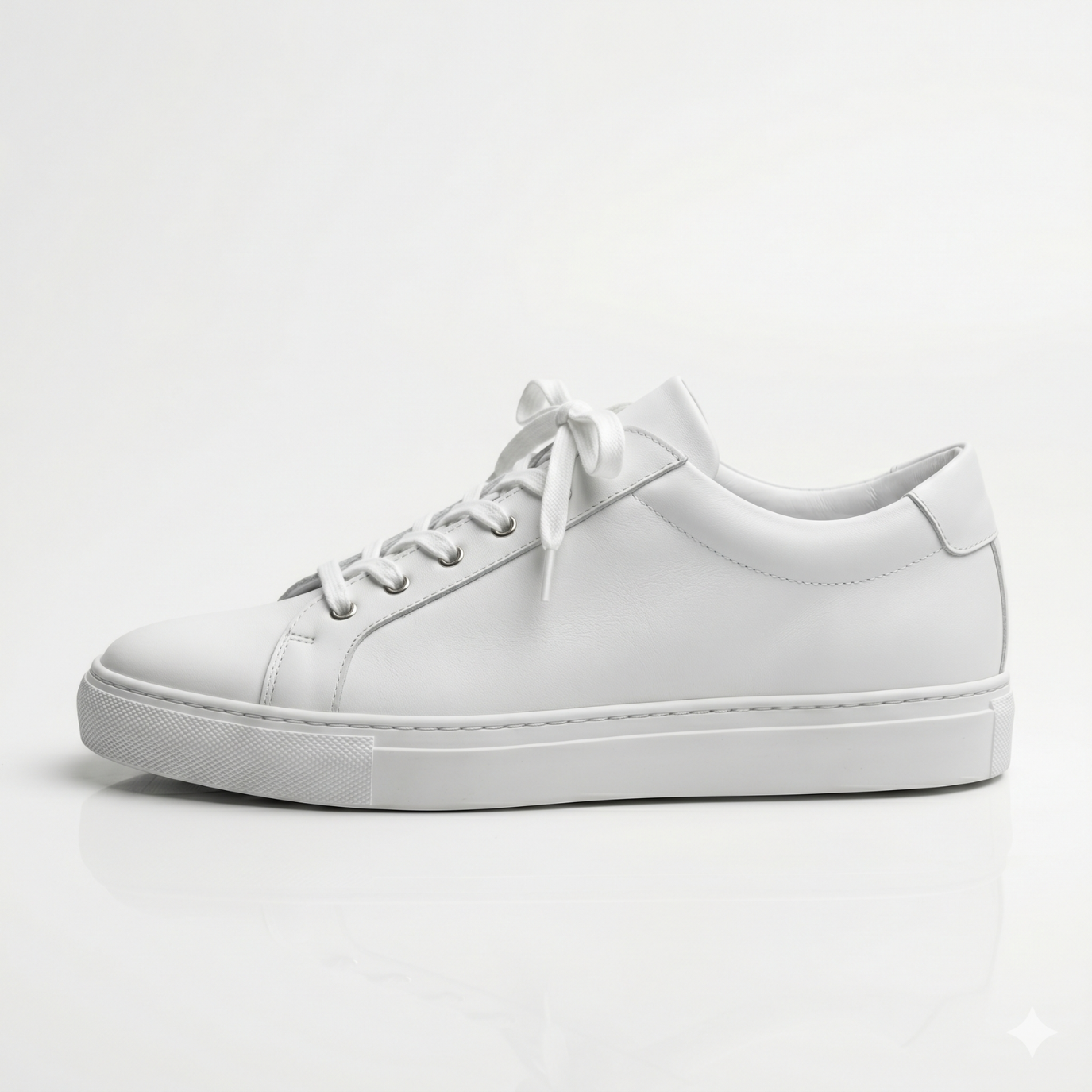 White Brooks Leather Sneakers