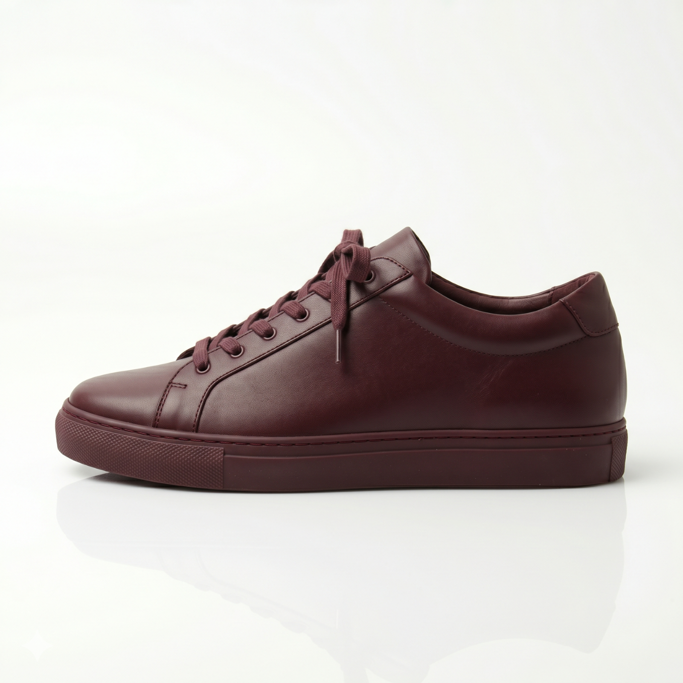 Burgundy Brooks Leather Sneakers
